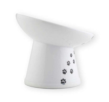 猫壱 犬用 脚付フードボウル 斜めタイプ ハッピーダイニング シリコン付き 犬柄 いぬ えさやり 食べやすい ボウル 皿 餌皿 食器