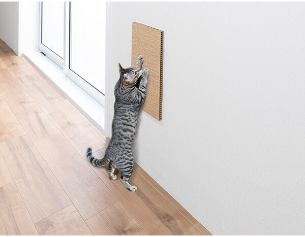 サンコー 吸着 壁に貼れる猫のつめとぎ 麻 45×22cm 厚み15cm 爪とぎ つめとぎ お手入れ 猫 ねこ 猫用 壁 角 貼れる はがせる