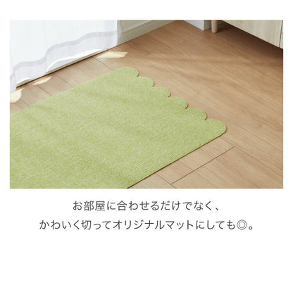 サンコー おくだけ吸着 日本製 床保護マット 60×180cm 厚さ4mm 撥水 はっ水 マット ロングマット カットできる 床暖房可 消臭 ペット用 犬 猫 いぬ ねこ