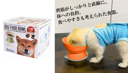 スケーター 小型犬用 食器 陶磁器製 ペット餌入れ マット付 オレンジ CHOB2 ペット 犬 猫 食器 餌 ごはん 餌箱 エサ入れ お皿 優しい 体 負担 軽減