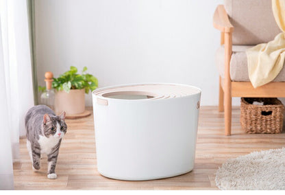 猫 トイレ ボックス型 蓋付 上から猫トイレ PUNT-530 ネコトイレ 箱型 掃除しやすい 散らからない 猫砂 ねこすな アイリスオーヤマ