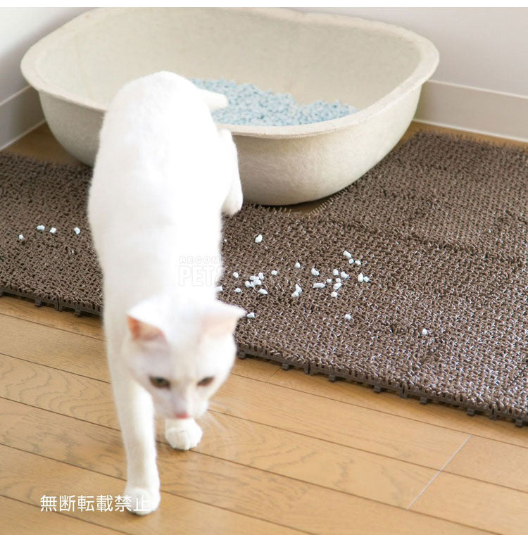 OPPO オッポ necoshiba ネコシバ 4枚入 猫砂 飛び散り防止 飛散防止 マット ペットマットトイレマット 猫用 ねこ用 抗菌 丸洗い可