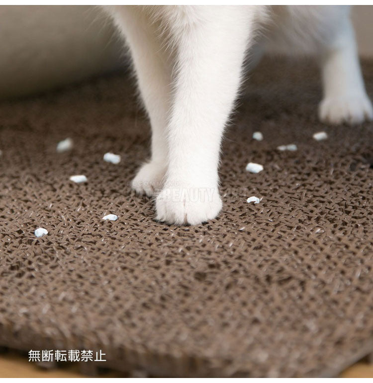 OPPO オッポ necoshiba ネコシバ 4枚入 猫砂 飛び散り防止 飛散防止 マット ペットマットトイレマット 猫用 ねこ用 抗菌 丸洗い可
