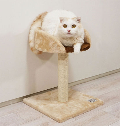 ペットプロ キャットタワー スタンド ベッド 高さ45cm ねこがくれ 爪とぎ 爪砥ぎ キャットベッド キャットツリー 猫タワー 猫ツリー コンパクト 小型 猫 ねこ PETPRO