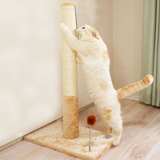 ペットプロ キャットタワー ロングポール 高さ82cm ねこがくれ 爪とぎ 爪砥ぎ キャットツリー 猫タワー 猫ツリー コンパクト 小型 猫 ねこ PETPRO